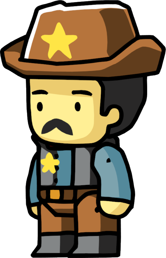 Cartoon Sheriff Character PNG image