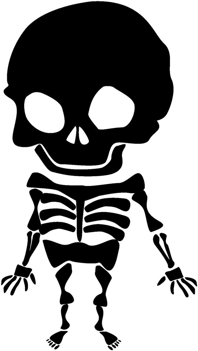Cartoon Skeleton Silhouette PNG image