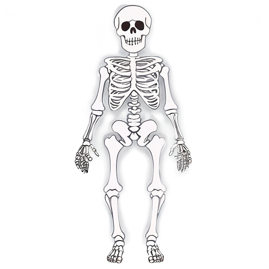 Cartoon Skeleton With Flowers Png 06262024 PNG image