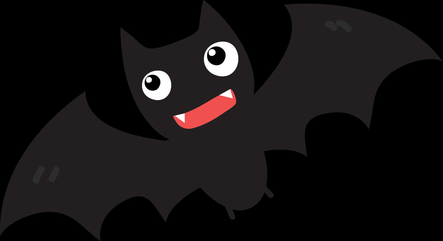 Cartoon Smiling Bat Illustration PNG image