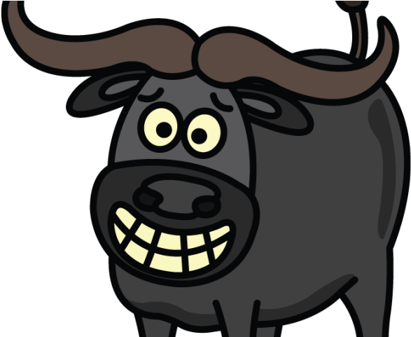 Cartoon Smiling Buffalo PNG image