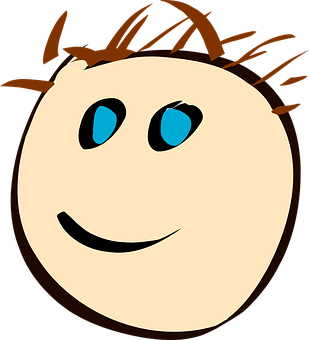 Cartoon Smiling Face Graphic PNG image