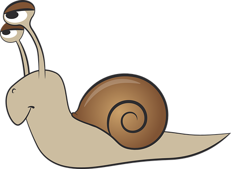 Cartoon Smiling Snail PNG image