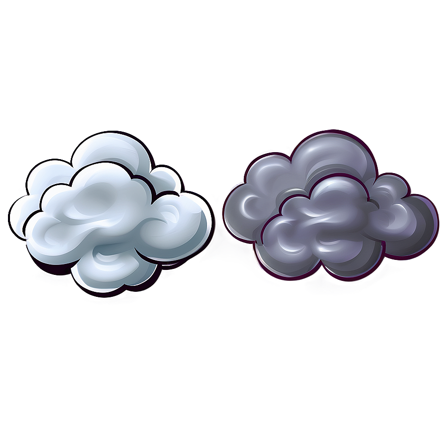 Cartoon Smoke Clouds Png 06282024 PNG image