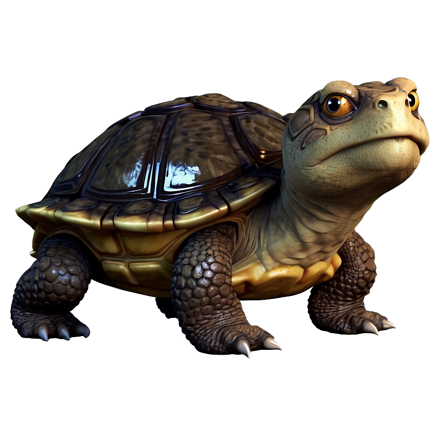 Cartoon Snapping Turtle Character Png 06252024 PNG image