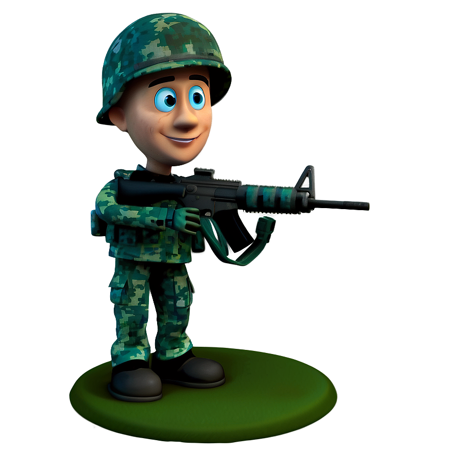 Cartoon Soldier Character Png Spg89 PNG image