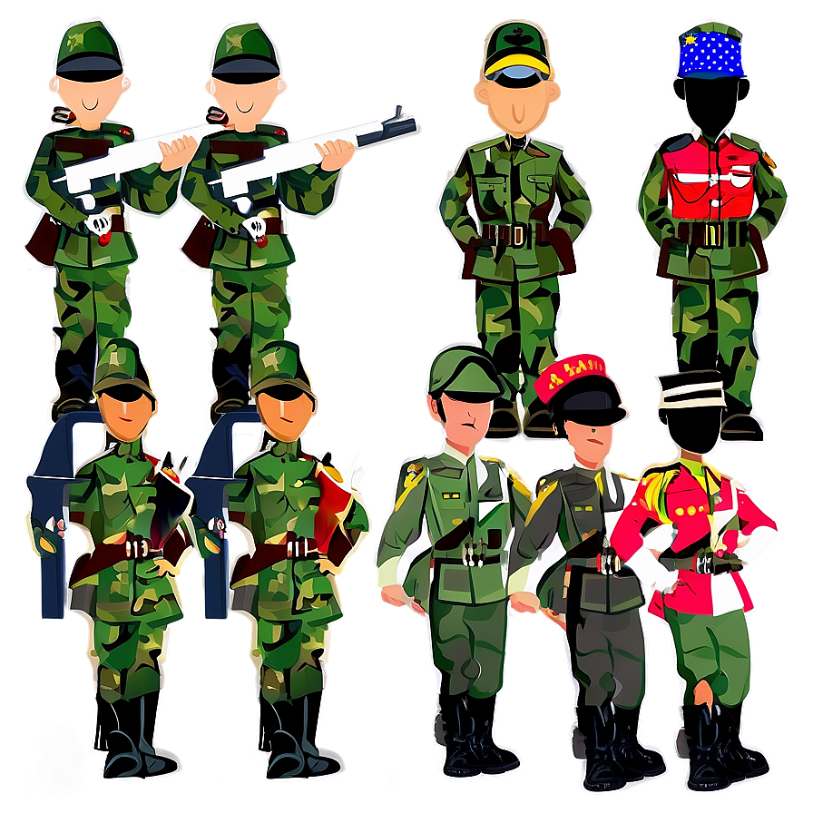 Cartoon Soldiers Png Llv45 PNG image