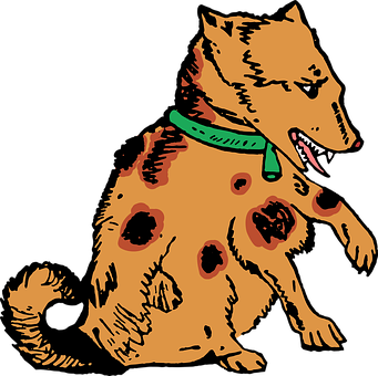 Cartoon Spotted Dog Illustration PNG image