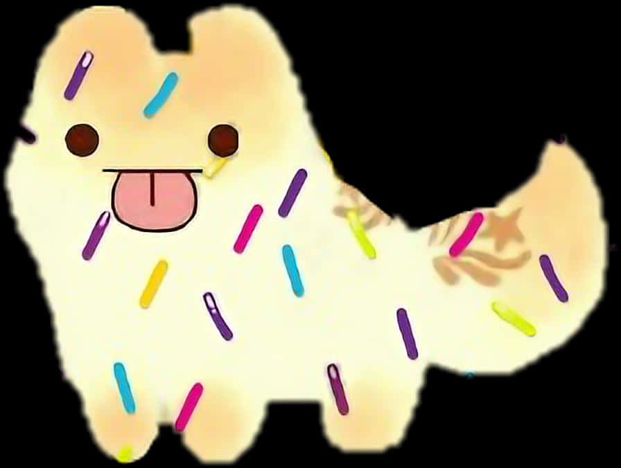 Cartoon Sprinkle Dog Illustration PNG image