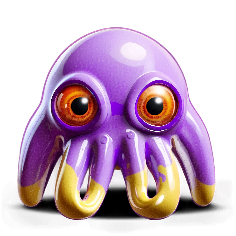 Cartoon Squid Character Png 05242024 PNG image