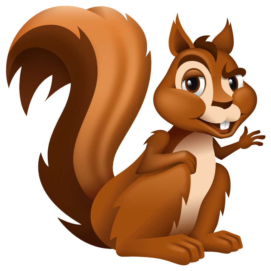 Cartoon Squirrel Illustration PNG image