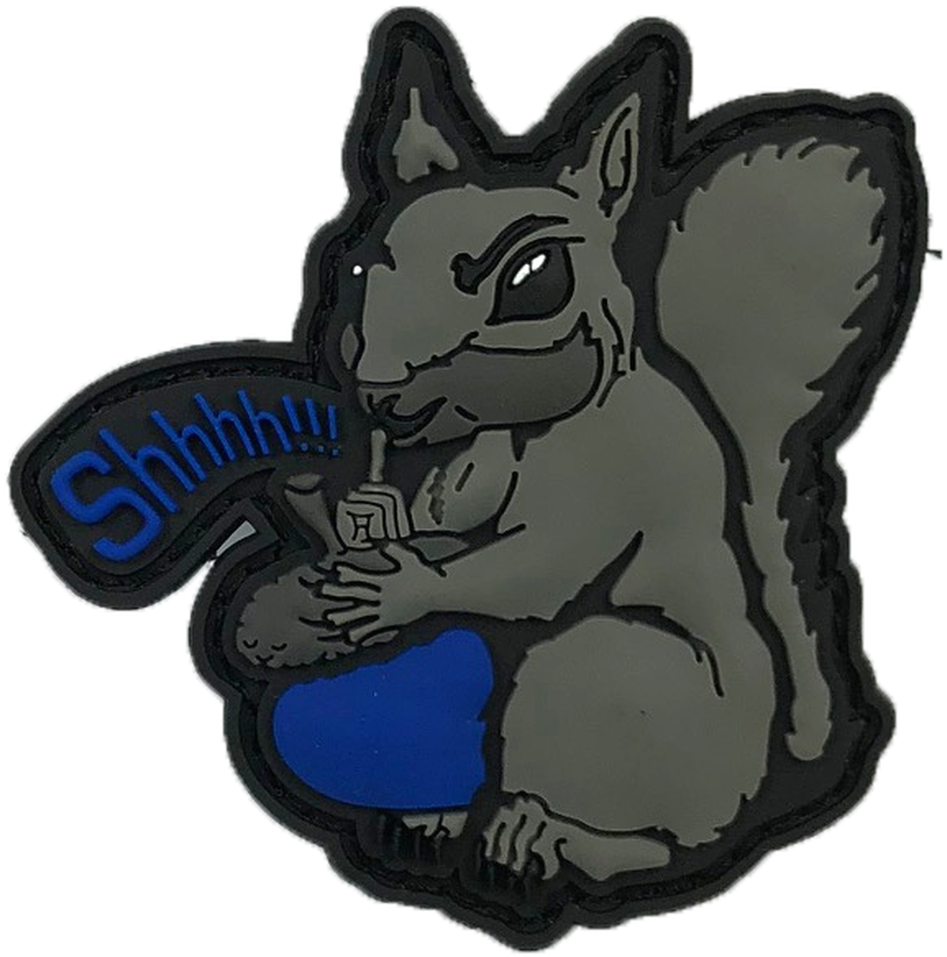 Cartoon Squirrel Shushing Sticker PNG image