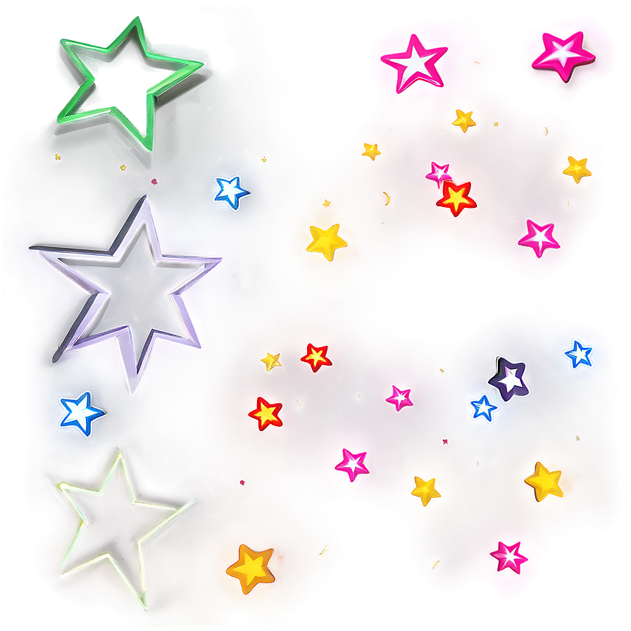 Cartoon Star Print Png Jhg1 PNG image