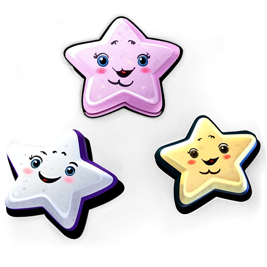 Cartoon Star Stickers Png 96 PNG image