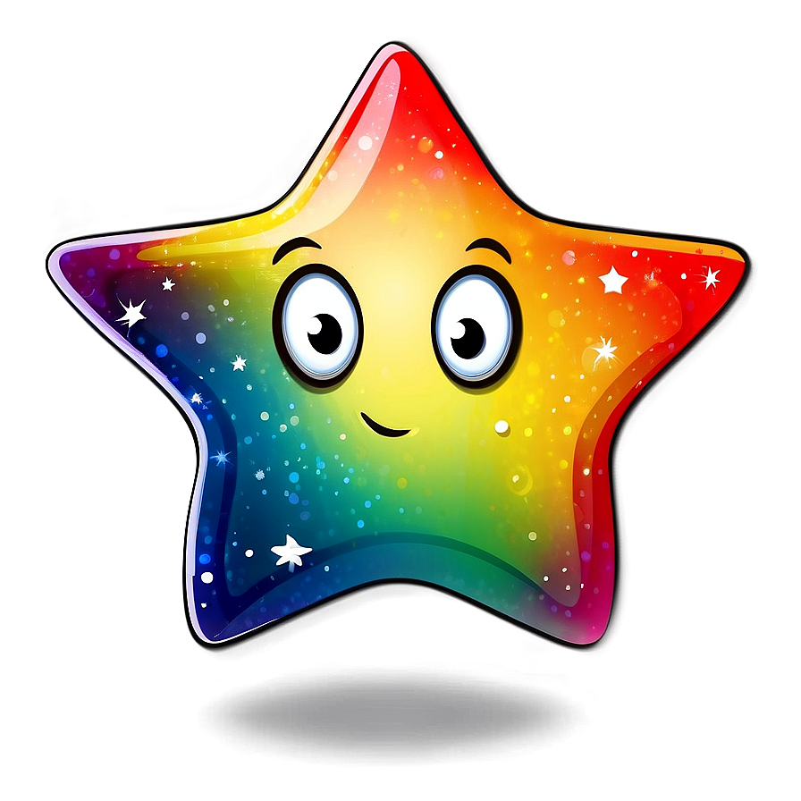 Cartoon Star Stickers Png Rmt67 PNG image