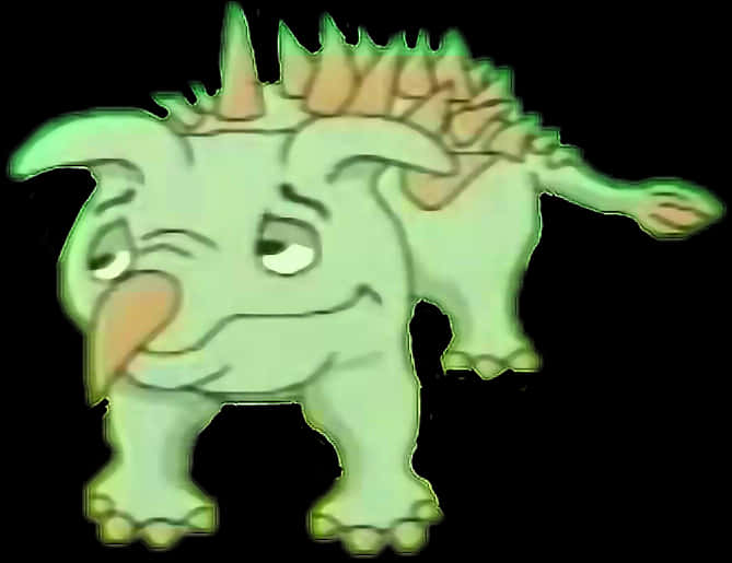 Cartoon_ Stegosaurus_ Character PNG image