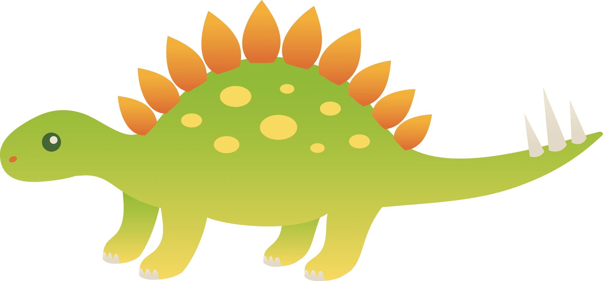 Cartoon Stegosaurus Illustration PNG image