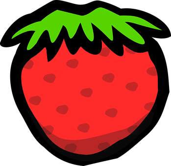 Cartoon Strawberry Graphic PNG image