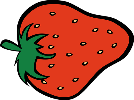 Cartoon Strawberry Graphic PNG image