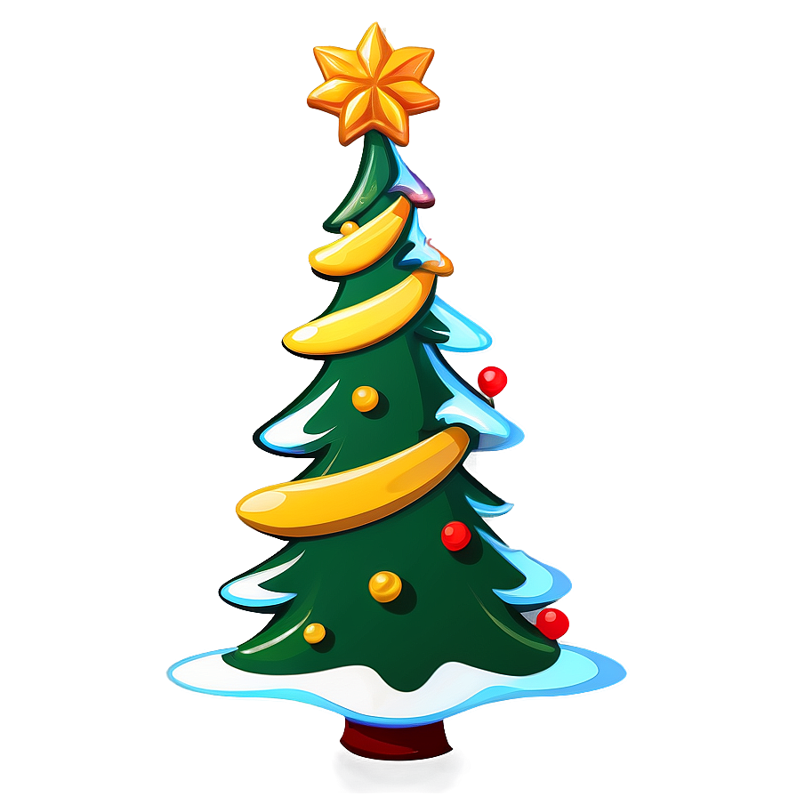 Cartoon Style Arbol De Navidad Png Wqe PNG image