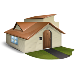 Cartoon Style Cozy House Icon PNG image