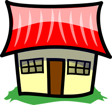 Cartoon Style Cozy House PNG image