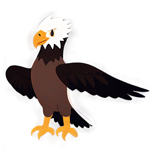 Cartoon Style Cute Eagle Png C PNG image