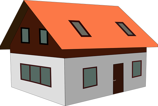 Cartoon Style Simple House PNG image