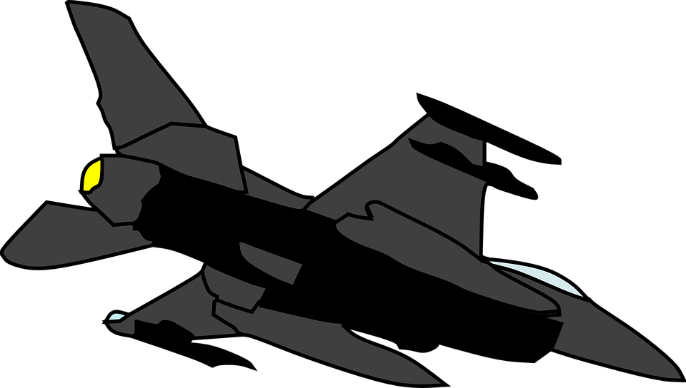 Cartoon Style Stealth Jet Fighter PNG image