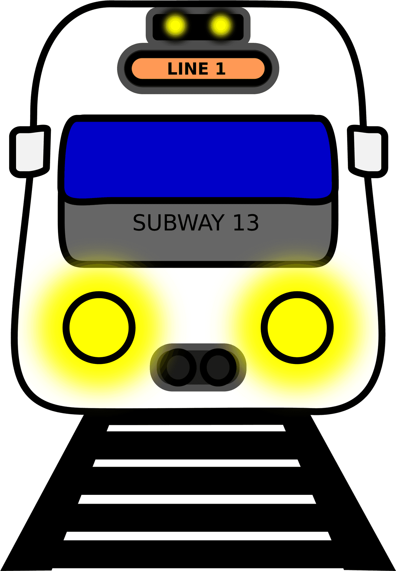 Cartoon Subway Train Front View PNG image