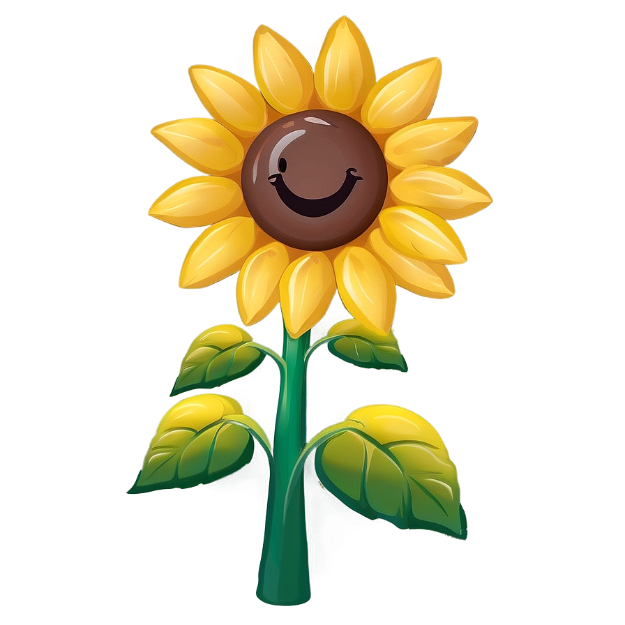 Cartoon Sunflower Character Png Lqg75 PNG image