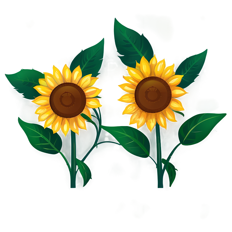 Cartoon Sunflower Transparent Png 1 PNG image