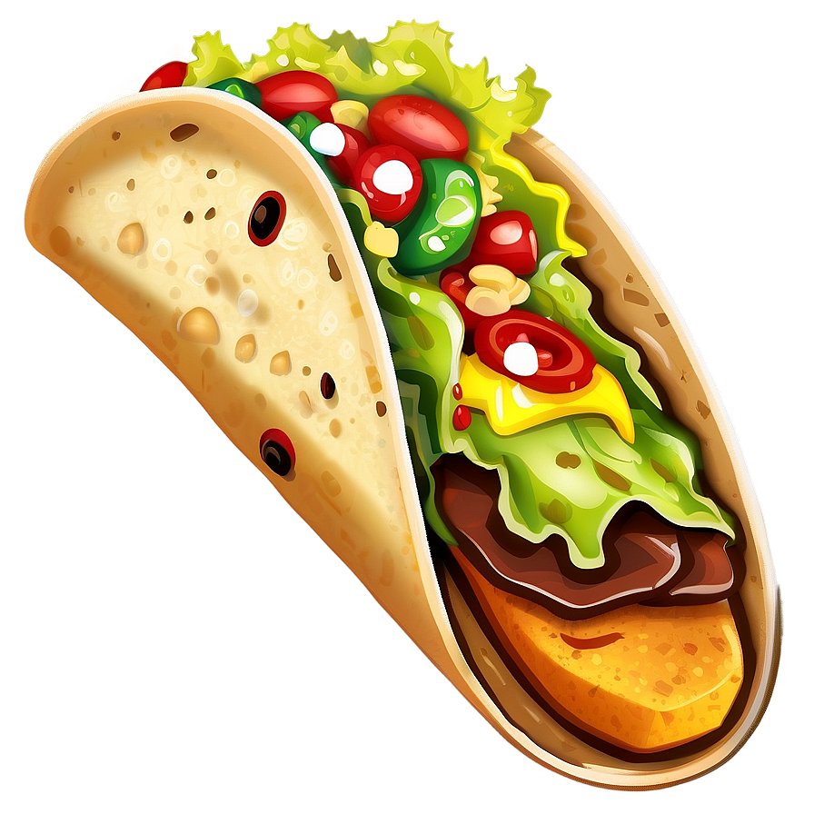 Cartoon Taco Clipart Png 06262024 PNG image