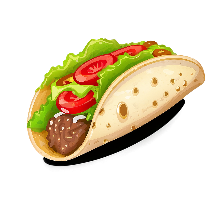 Cartoon Taco Clipart Png 06262024 PNG image