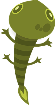 Cartoon Tadpole Illustration PNG image