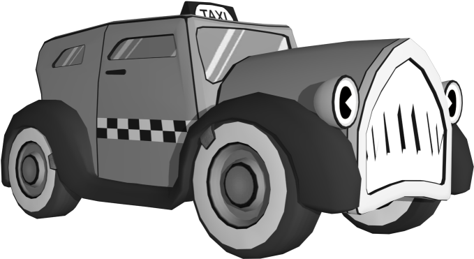 Cartoon Taxi Vehicle Illustration PNG image