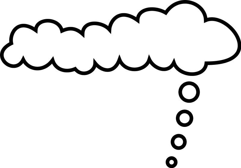 Cartoon Thought Cloud Vector PNG image