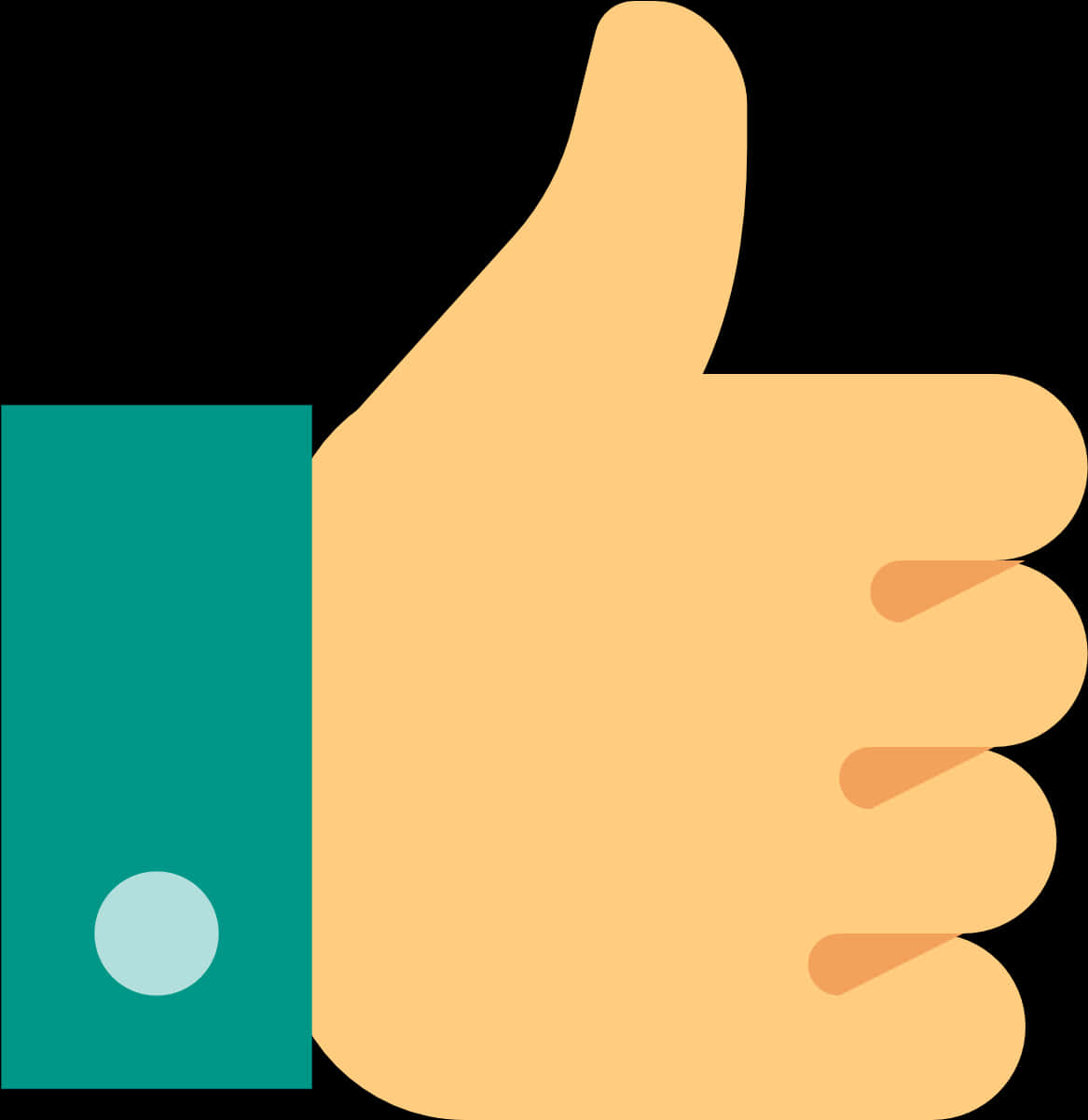 Cartoon Thumbs Up Graphic PNG image