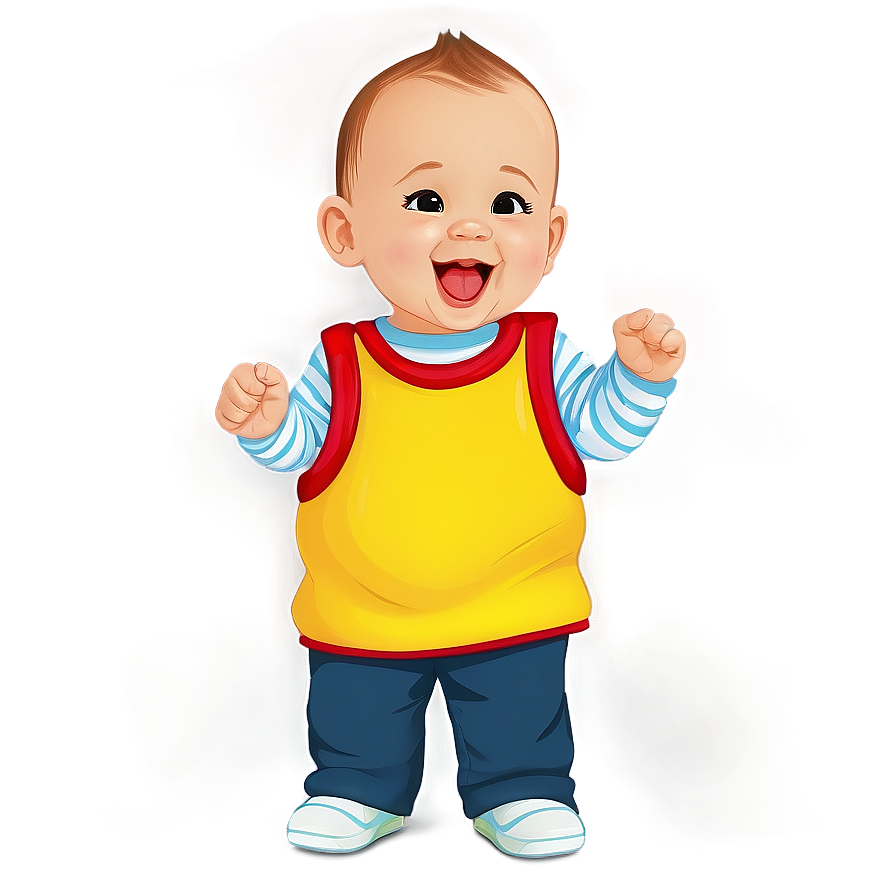 Cartoon Toddler Laughing Png 06132024 PNG image