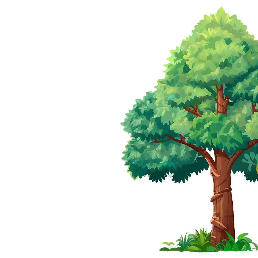 Cartoon Tree Elevation Png 06262024 PNG image