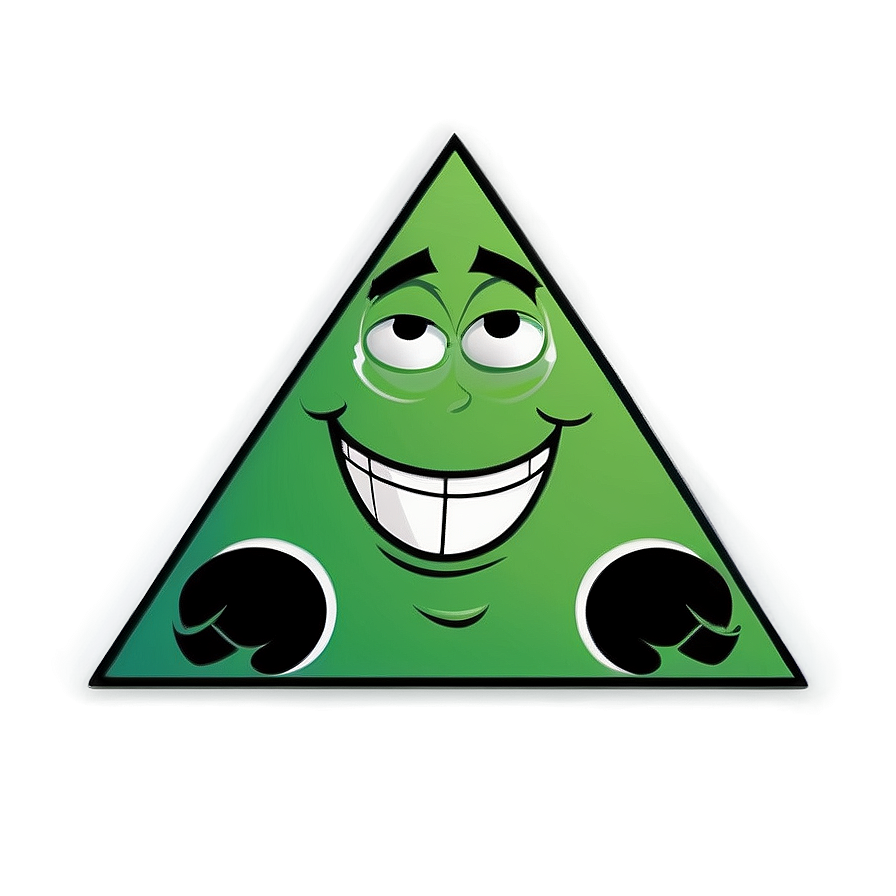 Cartoon Triangle Character Png 05042024 PNG image