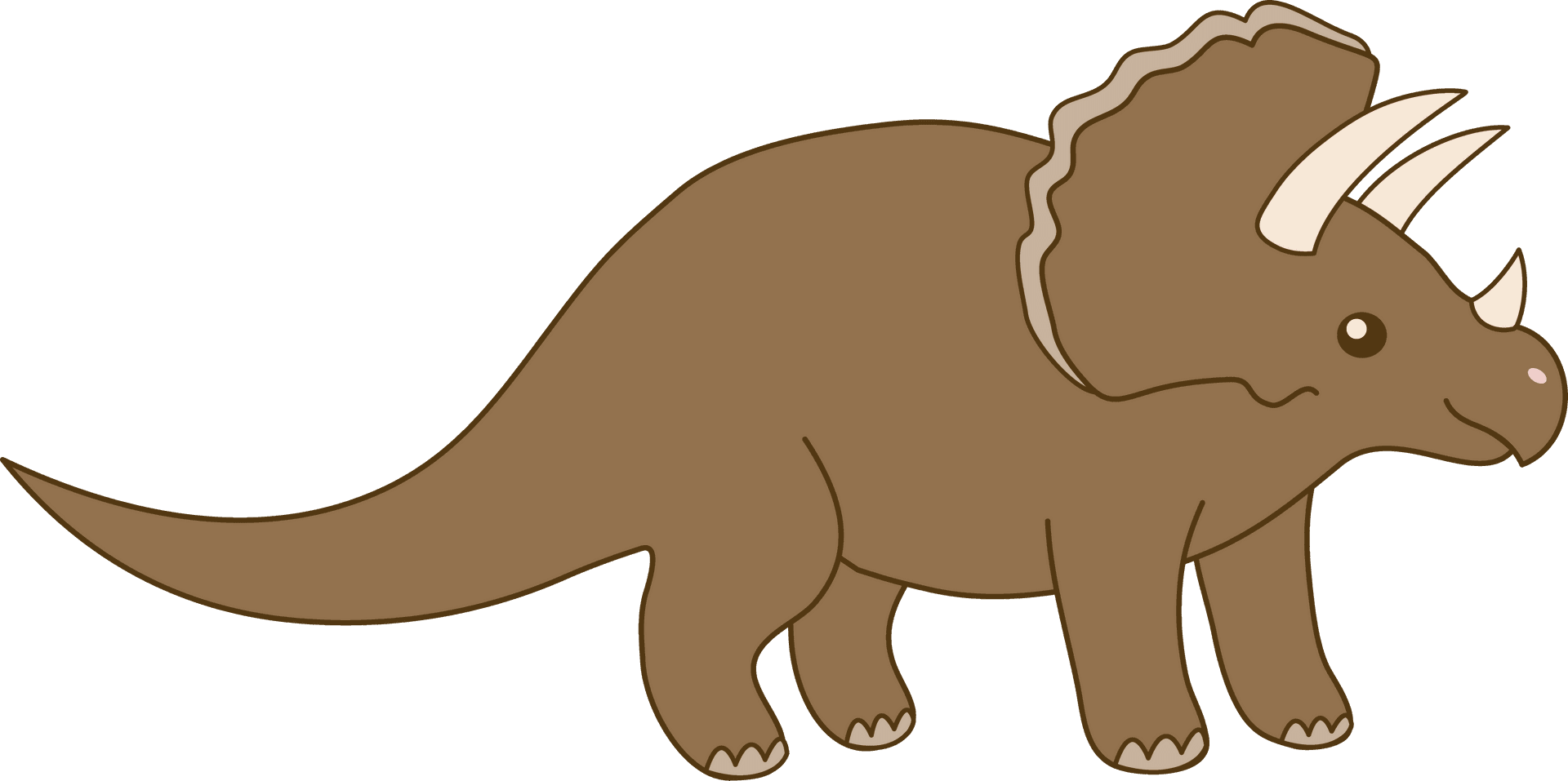 Cartoon Triceratops Illustration PNG image