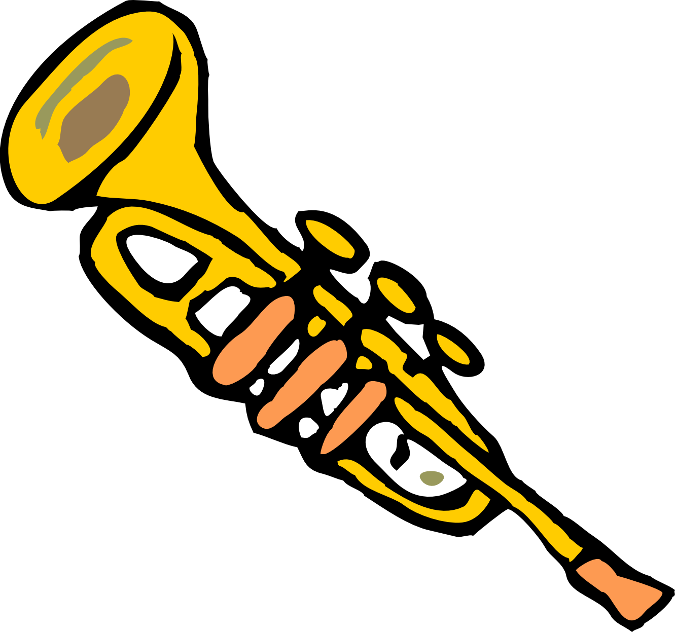 Cartoon Trumpet Illustration.png PNG image