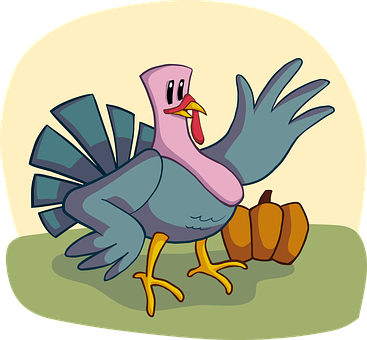 Cartoon Turkey Celebration PNG image