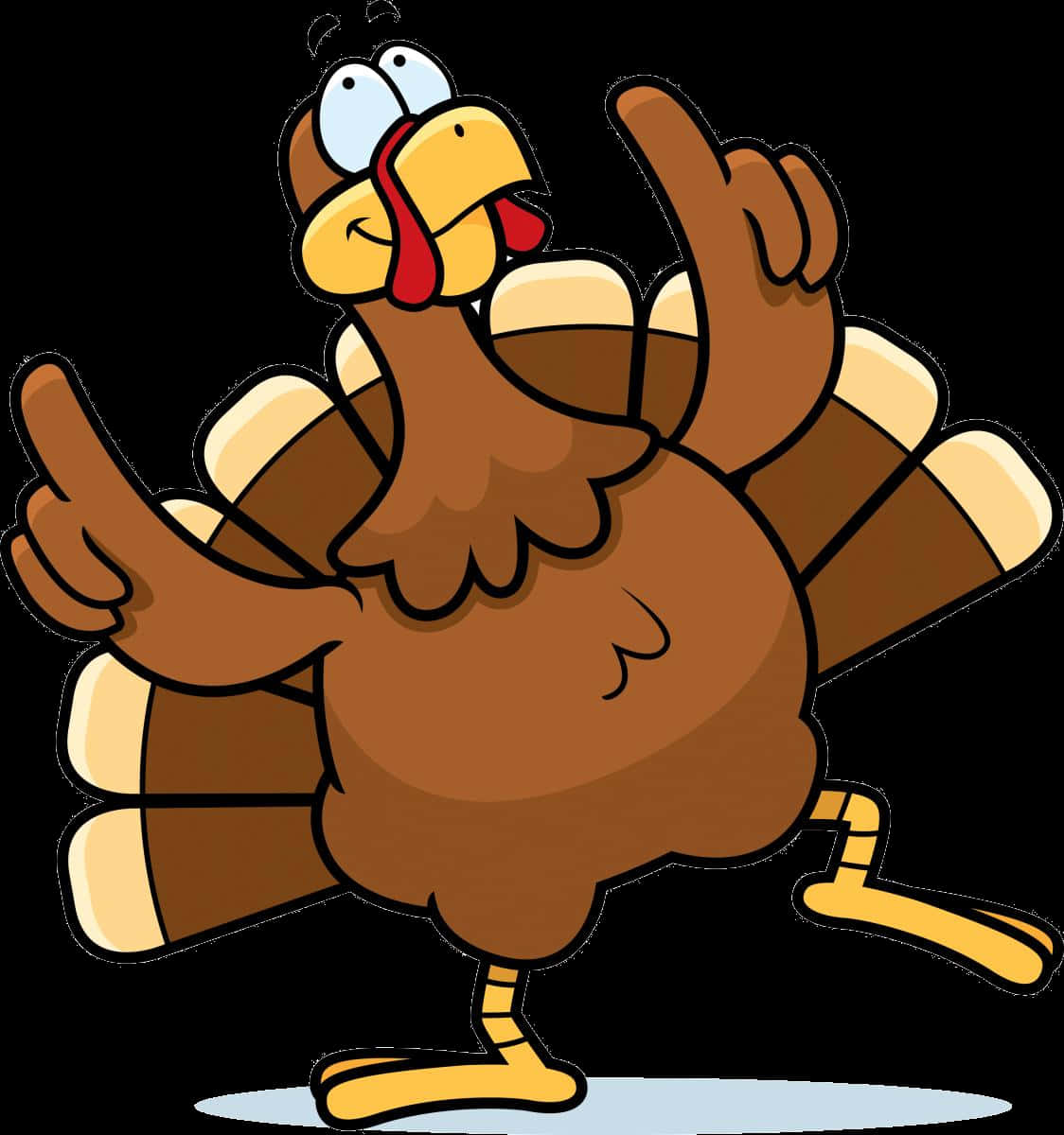 Cartoon Turkey Dancing PNG image