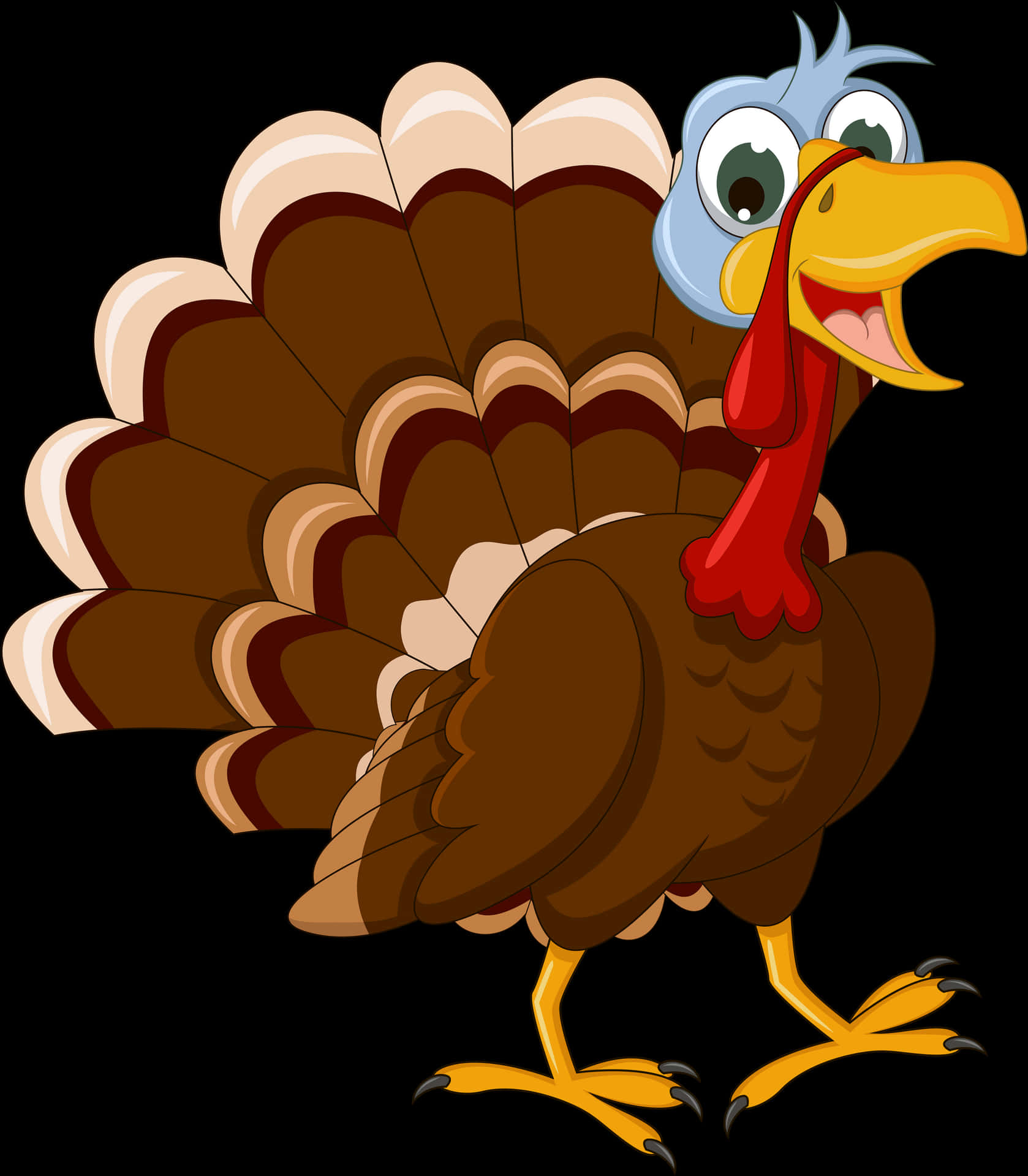 Cartoon Turkey Illustration PNG image