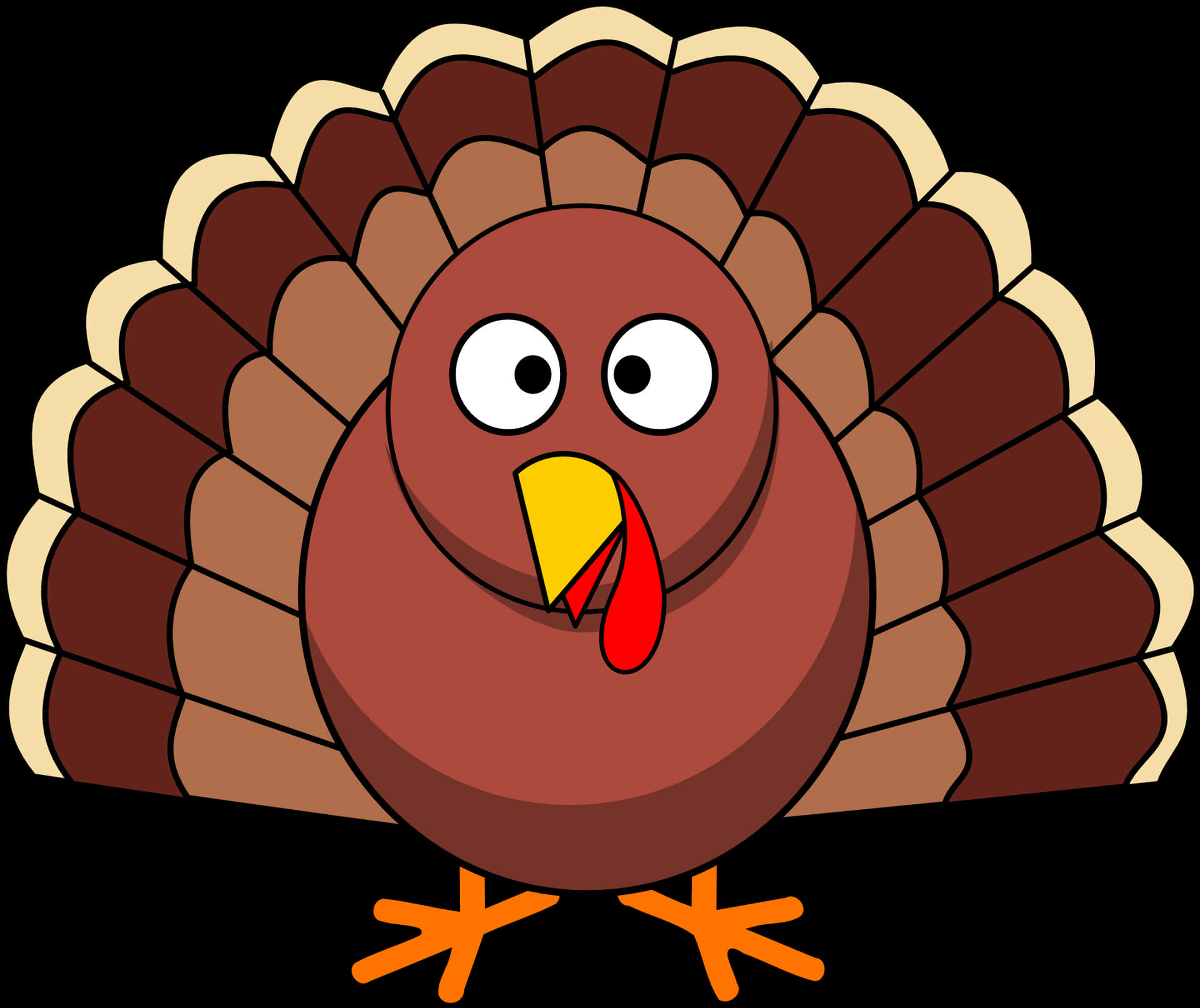 Cartoon Turkey Illustration PNG image