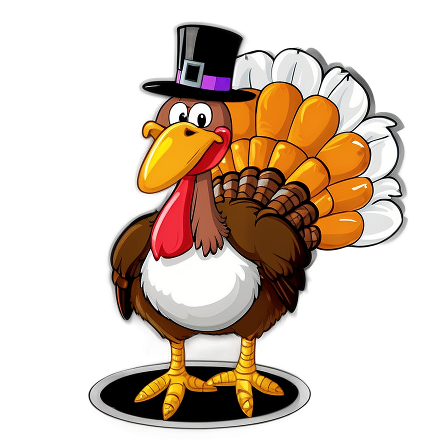 Cartoon Turkey With Pumpkins Png 79 PNG image