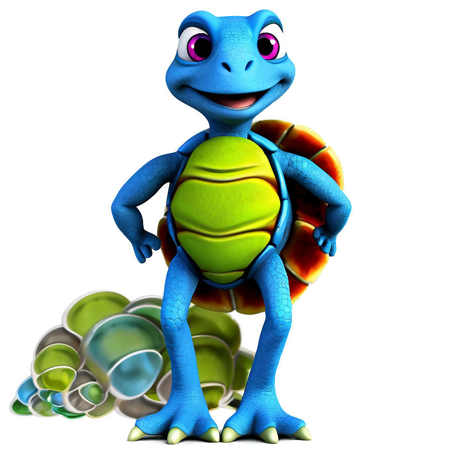 Cartoon Turtle Character Png Vlm PNG image