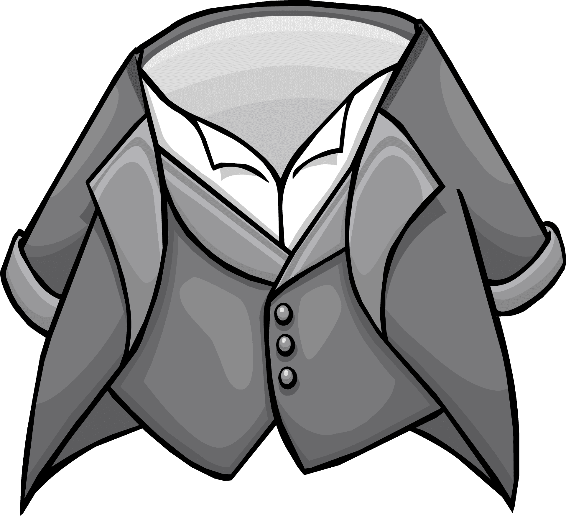 Cartoon Tuxedo Jacketand Shirt PNG image